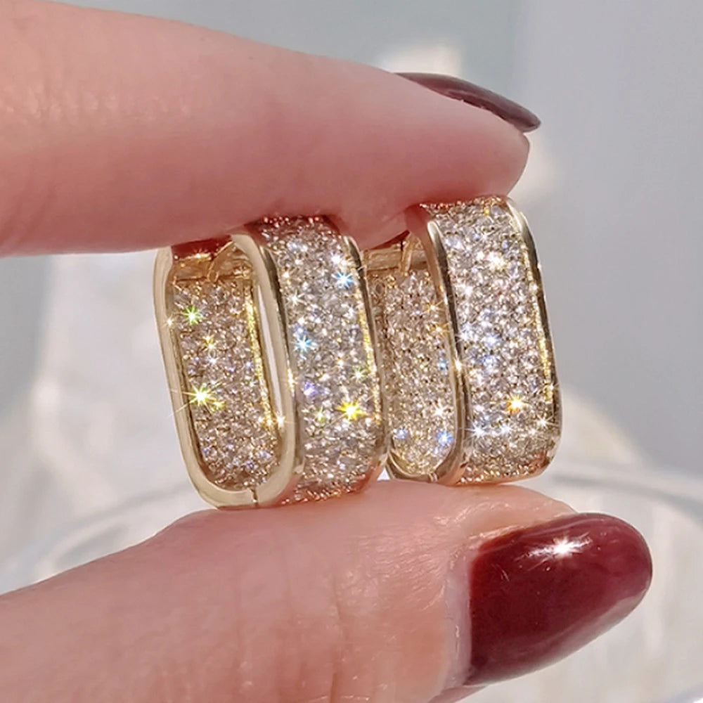 Pendientes-De-Aro-De-Zirconia-Cubica-2-Piezas-dorado-anillo-6